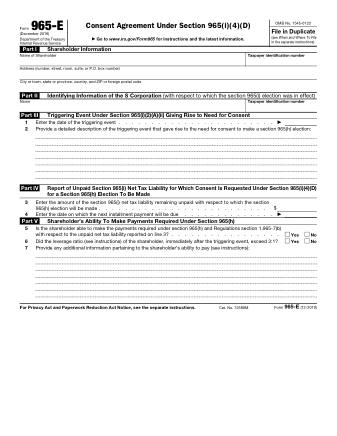IRS Form 965E