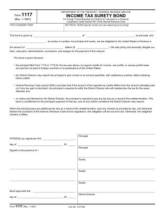 IRS Form 1117