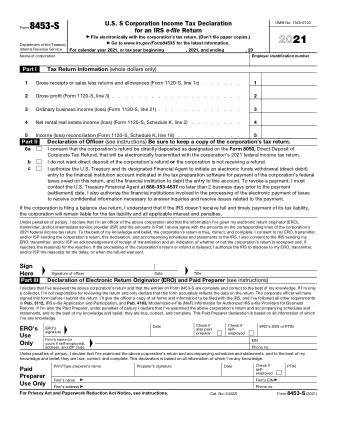 IRS Form 8453S