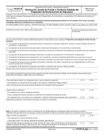 IRS Form 14157AS