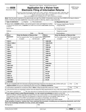 IRS Form 8508