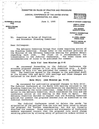 US Courts Form CV6 1995