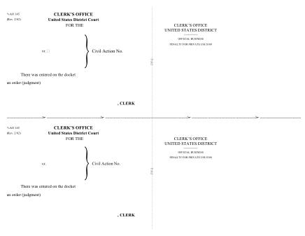 US Courts Form AO145