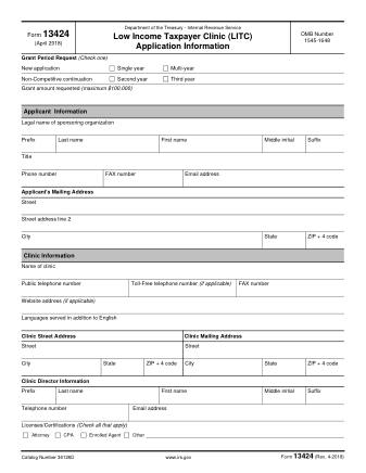 IRS Form 13424