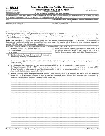 IRS Form 8833