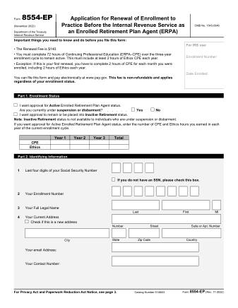 IRS Form 8554EP