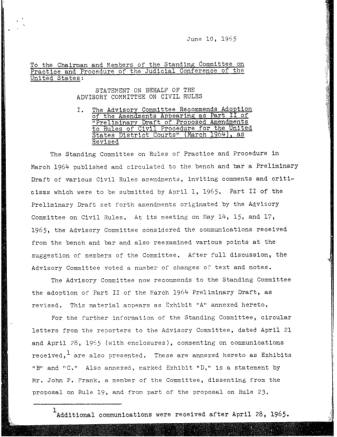 US Courts Form CV06 1965