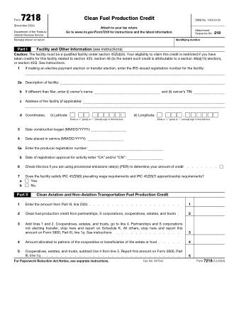 IRS Form 7218
