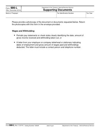 IRS Form 886L