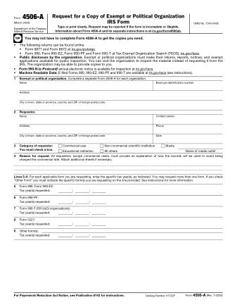 IRS Form 4506A