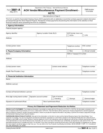 IRS Form 3881A