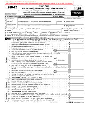 IRS Form 990EZ