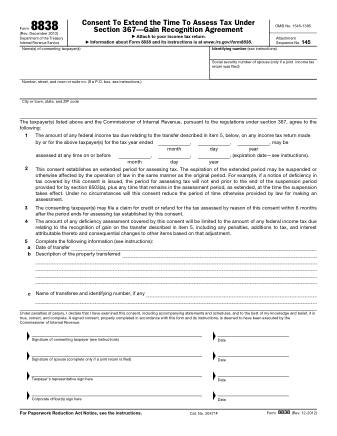 IRS Form 8838