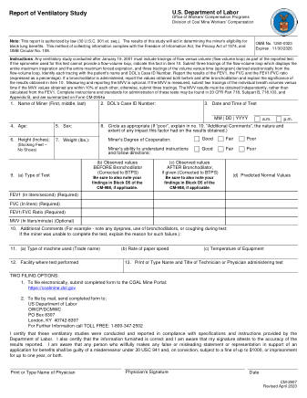 DOL Form CM 2907