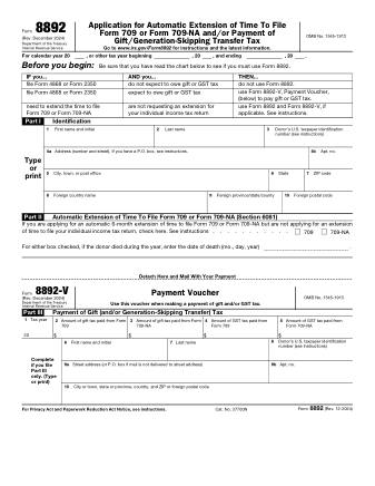 IRS Form 8892