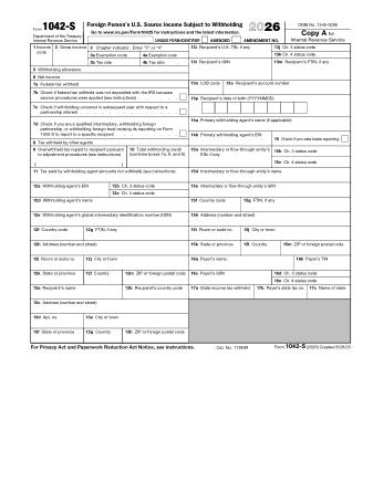 IRS Form 1042S