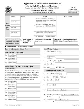 USCIS Form I-881