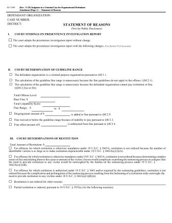 US Courts Form AO245SOR ORG UPDATEDSEPT15 FINALVERSION