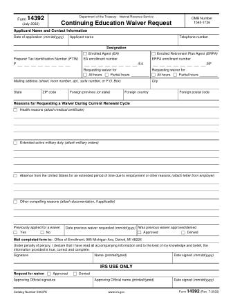 IRS Form 14392