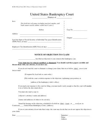 US Courts Form B 20B 1210