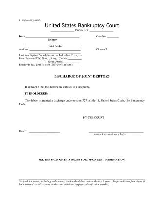 US Courts Form FORM 18J 0807