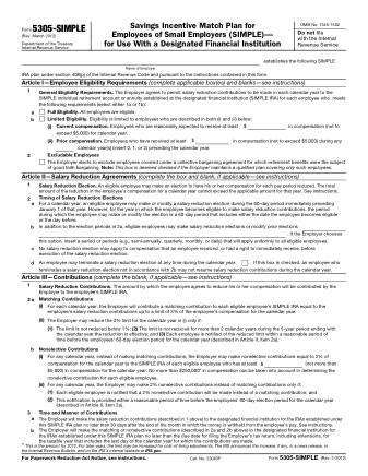 IRS Form 5305SIM