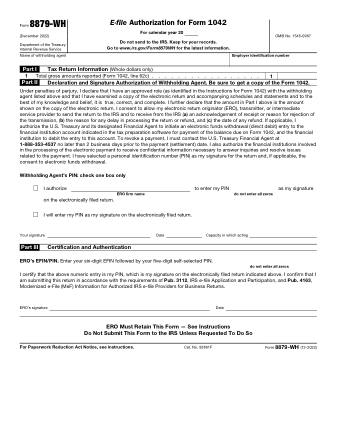 IRS Form 8879WH