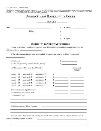 US Courts Form B 001A 0997F