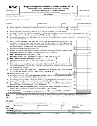 IRS Form 8752