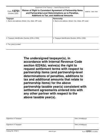 IRS Form 13751