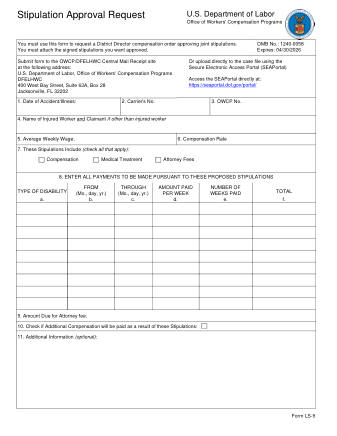 DOL Form LS 9