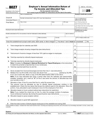 IRS Form 8027