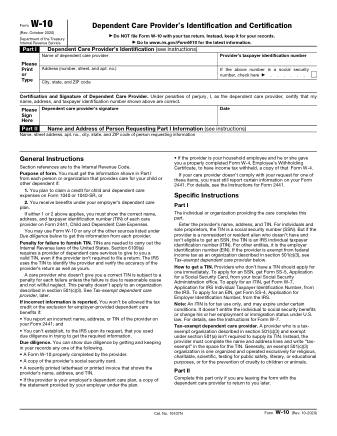 IRS Form W10