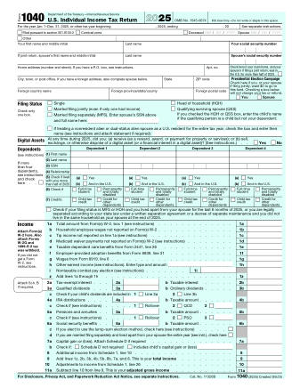 Form 1040 - U.S. Individual Income Tax Return