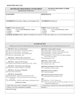 US Courts Form FORM 1040 1224