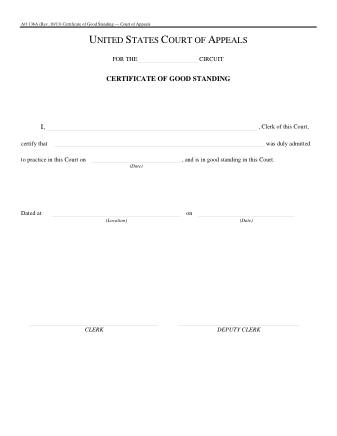 US Courts Form AO136A 0