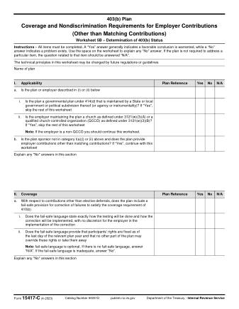 IRS Form 15417C