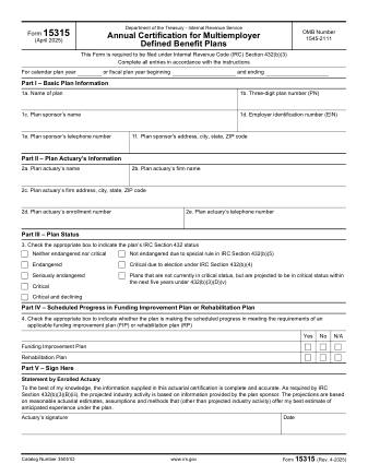 IRS Form 15315