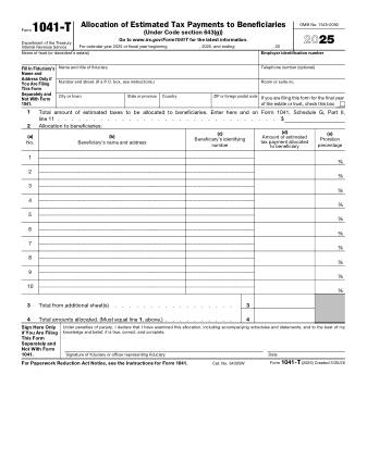 IRS Form 1041T