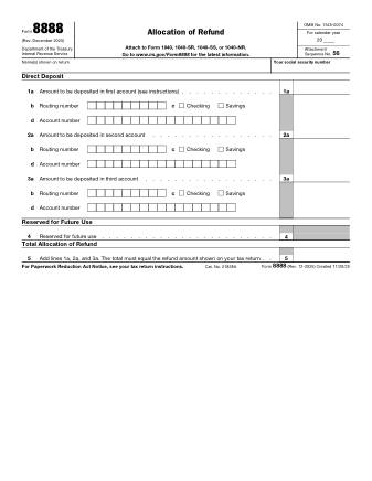 IRS Form 8888