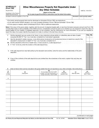 IRS Form 706SF