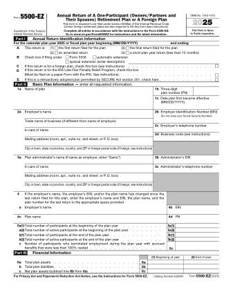 IRS Form 5500EZ