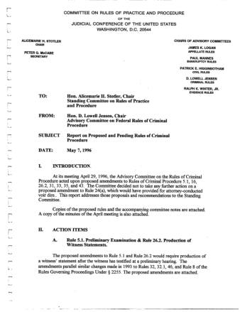 US Courts Form CR5 1996