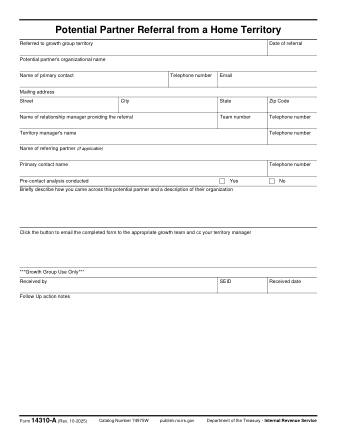IRS Form 14310A