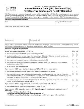 IRS Form 14402