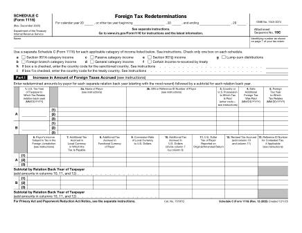 IRS Form 1116SC