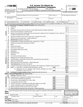IRS Form 1120RIC