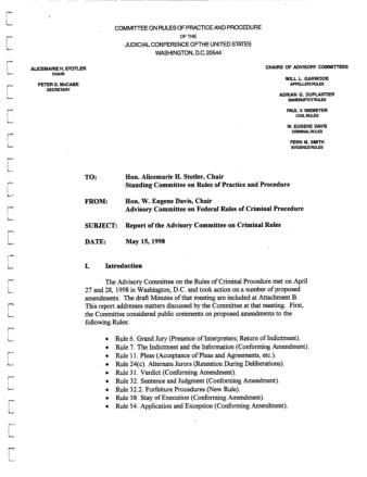 US Courts Form CR5 1998