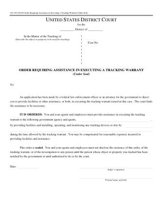 US Courts Form AO103