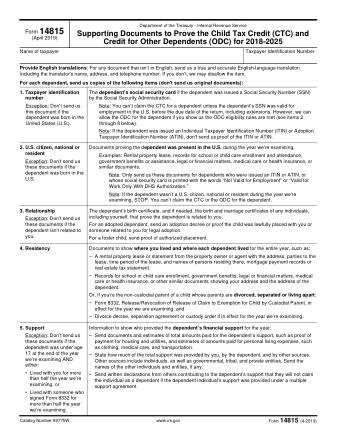 IRS Form 14815
